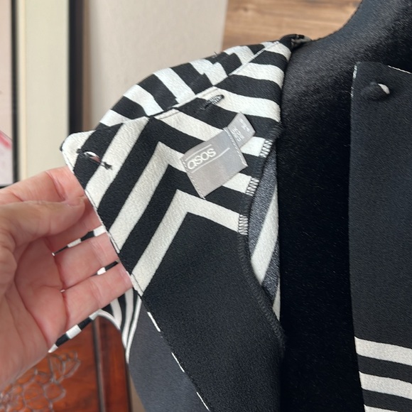 ASOS | Geometric Striped Tailored Dress | Size 4 - Picture 6 of 15